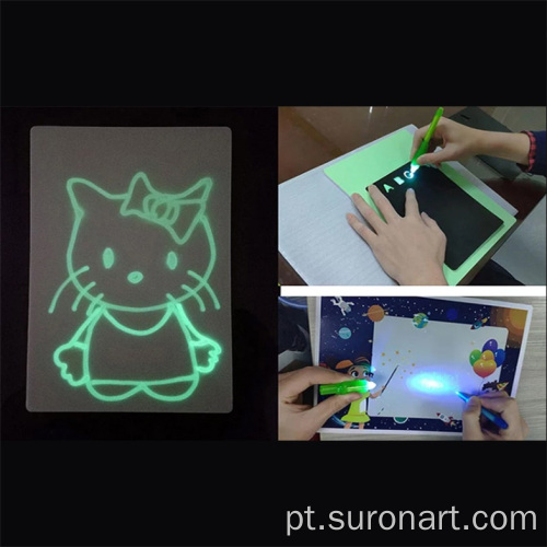 Desenhe com uma prancheta fluorescente de diversão leve